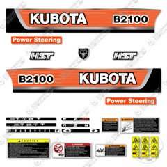 Fits Kubota B2100 Decal Kit Tractor Decals  - ORANGE VERSION - 7 YEAR 3M VINYL!