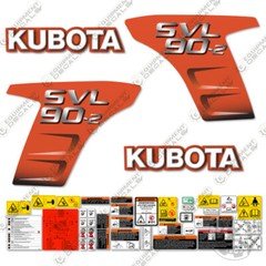 Fits Kubota SVL 90-2 Decal Kit Skid Steer Replacement Decals - 7 YEAR 3M VINYL