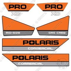 Fits Polaris Pro XD Mid-Size Gas Crew Decal Kit UTV - 7 YEAR OUTDOOR 3M VINYL!