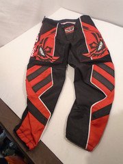 Fly Racing Pant Stye F-16  Size 28 S Youth  Red Motocross Dirt Bike Red Blk