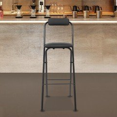 Foldable Bar Chair, Tall Folding Chair, Portable Folding Stool