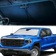 Foldable Windshield Sun Shade for Chevy Silverado/GMC Sierra 1500 2500 3500 UV B