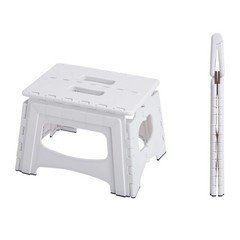 Folding Step Stool 9IN Tall Step Stool for Adults, Collapsible Camping Stool ...