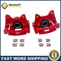 For 2007-2017 Dodge Nitro Jeep Liberty Wrangler Red Rear Disc Brake Calipers x2