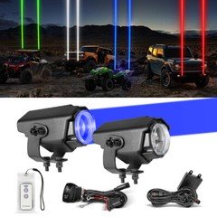 For Can-Am Maverick X3 Max UTV RGB Laser LED Whip Lights Whipless Antenna Remote