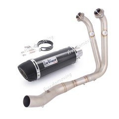 For CFMOTO 450SR-S 2023-2025 Slip On Exhaust System Front Pipe Carbon Fiber Tip
