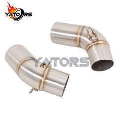 For Ducati Monster 696 795 796 1100 Motorcycle Exhaust Tip Middle Link Pipe Pair
