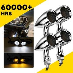 For Hyosung GT250 4x Chrome Motorcycle LED Turn Signal Running Lights Front/Rear