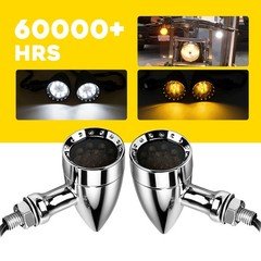For Hyosung GT650R Motorcycle LED Turn Signal Running Lights Chrome Front 2x