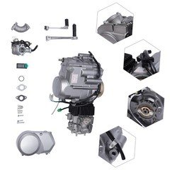For Motorcycle LIFAN 125cc 4-stroke Manual Clutch 4UP Engine Motor Dirt Pit Bike
