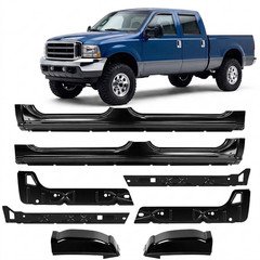 For Silverado GMC 1500 2500 99-07 Crew Cab Outer+Inner Rocker Panels Cab Corners