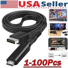 For Sony PS1 PS2 to HDMI Adapter Cable Game Console Audio Video Converter Lot