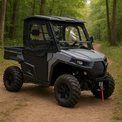 For T-Boss 550 750 560 760 UTV Black+Clear Soft Door Soft Half Door Enclosure