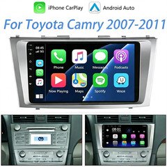 For Toyota Camry 2007-11 32GB Android 15 Car Stereo Radio GPS Apple CarPlay +CAM