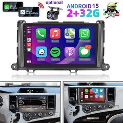 For Toyota Sienna 2011-2014 Radio Car Stereo GPS Navi Apple Carplay Android 15
