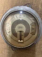 FORD Original Deluxe Gauge Cluster Fuel Oil Amp Temp Gauge 1937 1938 1939 OEM