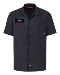 FORD Racing Retro Patch DICKIES Short Sleeve Work Shirt Classic Mustang GT S-5X