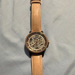 Fossil ME3079 Mens Automatic Skeleton Dial 50m Brown Leather Strap Watch