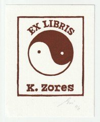 FRANZ GRICKSCHAT: Exlibris für K. Zores, "Yin und Yang"