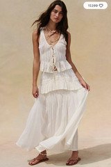 FREE PEOPLE Bare Bliss Skirt Set, Clean Ivory (NEW)