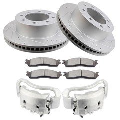 Front Brake Calipers & Rotors & Pads Set 8Pcs Fits Dodge Ram 1500 2500 3500