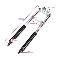 Front Fork Shock 49CC 2 Stroke Small Mini Triple Dirt Pit Bike Pro Trail Black