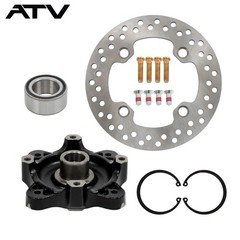 Front Wheel Hub Bearing Kit Brake Rotor For Polaris RZR ACE 570 900 3514699