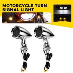 Front/Rear 2Pcs Chrome LED Running Turn Signal Lights For Triumph Rocket 3