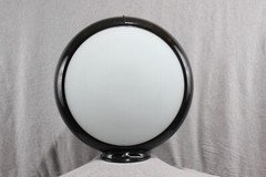 FROSTED GLASS LENSE GAS PUMP GLOBE