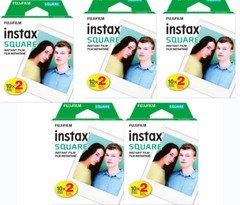 Fujifilm instax SQUARE Instant Film, 5 Twin Packs = 100 Exposures  