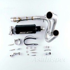 Full System Exhaust Tips Black Header Pipe for Kawasaki Ninja 650 Z650 2012-2025