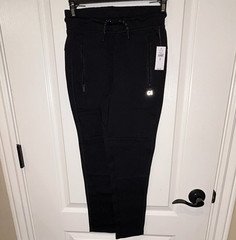 GapFit Black Jogger Pants Drawstring Zippered Pockets kids Regular M (8)