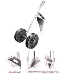 Garden Wheel Hoe Cultivator Dual Wheel Weeder Plow Hand Tiller Tool