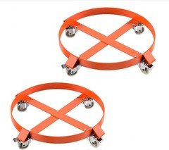 Garvee 55 Gal Drum Dolly 1000Lbs Capacity 4 Wheel Non-Tipping for Trash Can