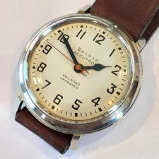 This is a picture showing J84 CLASSIC 1971 BULOVA “RAILROAD APPROVED” ACCUTRON 214 BEAUTIFUL! HUMS A+!