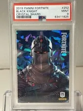 This is a picture showing 2019 Panini Fortnite Series 1 Crystal Shard Black Knight PSA 9 #252 USA Print!