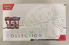 This is a picture showing 2023 POKEMON SCARLET & VIOLET 151 ULTRA-PREMIUM COLLECTION UPC FACTORY SEALED A