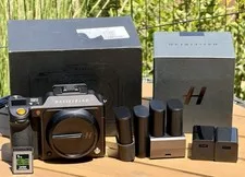 This is a picture showing Hasselblad X2D 100C Medium Format Camera Body + 4 Batteries + 1TB CFexpress