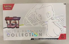This is a picture showing 2023 POKEMON SCARLET & VIOLET 151 ULTRA-PREMIUM COLLECTION UPC FACTORY SEALED B