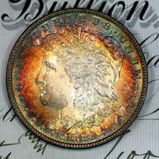 This is a picture showing * 1880-O * SOLID+ GEM BU MS MORGAN SILVER DOLLAR * FROM ORIGINAL COLLECTION