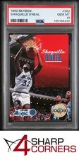 This is a picture showing 1992 SKYBOX #382 SHAQUILLE O'NEAL RC MAGIC HOF PSA 10