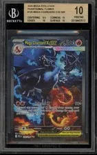 This is a picture showing Pokemon Mega Charizard X ex Phantasmal Flames EX SIR #125 Bgs 10 Pristine