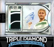 This is a picture showing 2024-25 Topps Dynasty UCC Daizen Maeda Match-Worn Patch Auto #06/10 L353