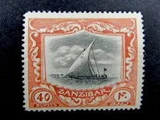 This is a picture showing nystamps British Zanzibar Stamp # 137 Mint OG H $800 U19y1676