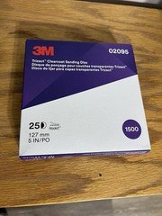 Genuine 3M Trizact Hookit 5" Clear Coat Sanding Disc 02095 P1500 25PCS/Box 2095