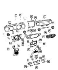 Genuine Mopar Instrument Panel Bezel 6AB19SD5AA