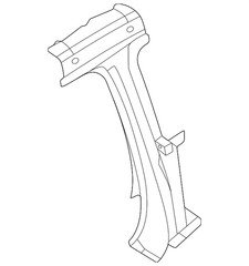 Genuine Nissan Body C-Pillar Reinforcement 76660-7JA0A