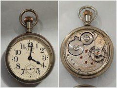 Genuine Waltham Wind Indicator Vanguard 21J 18S Model 1892 OpenFace Pocket Watch