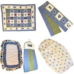 Geoffrey Koala Baby ToysRUs Boy Quilt Bed Crib Set Cars Planes Sailboat Nursery