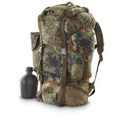 German Army Combat Backpack Tactical Hunting Military Pack 65l German Flecktarn